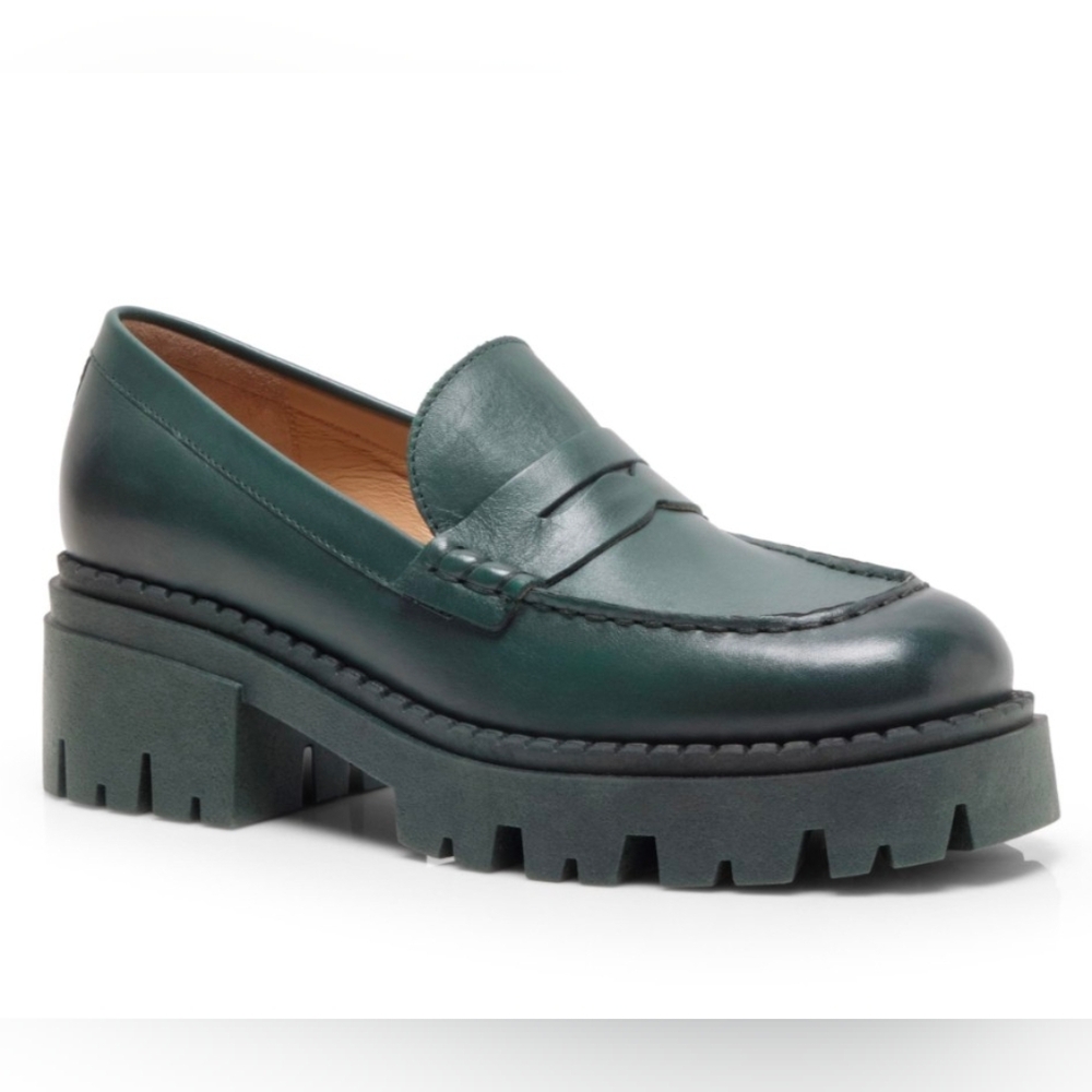 Free People Lyra Lug Sole Loafer boardwalk blue size 37 EU / 7